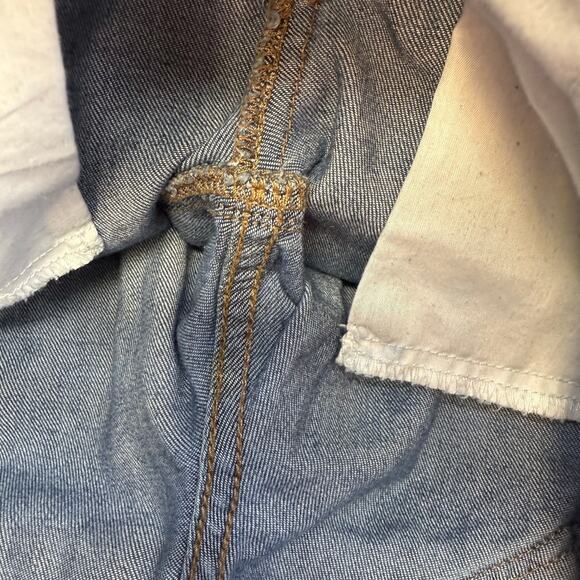 Free People Jeans Women's 29 (8) Blue Skylar Button Flare Moto Jeans - Picture 7 of 13